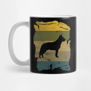 Australian Cattle Dog Distressed Vintage Retro Silhouette Mug